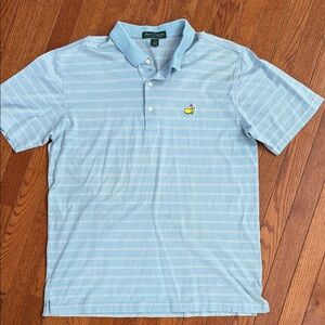 Amen Corner Masters Blue Striped Polo Shirt